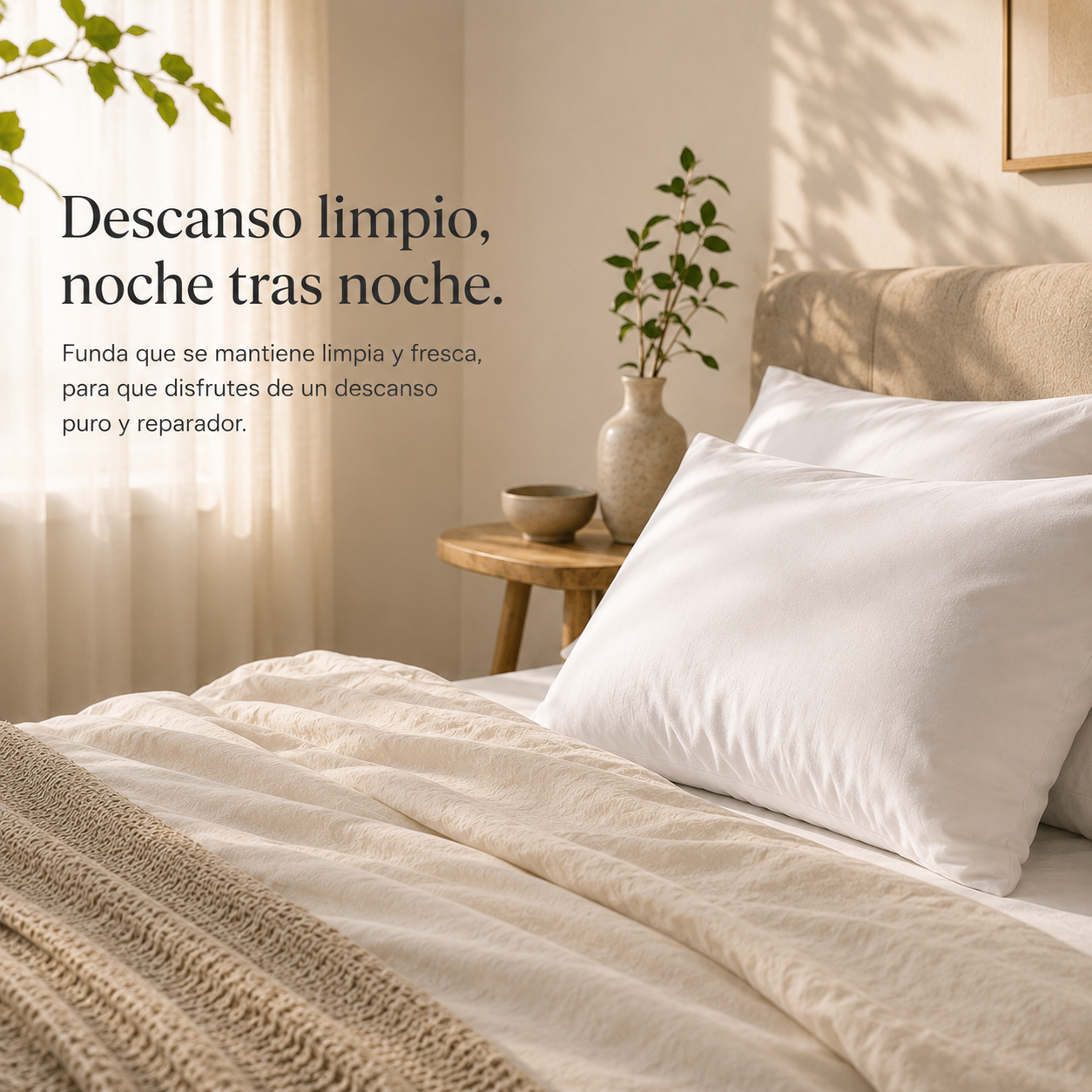 Funda de almohada impermeable y transpirable Lyocell | Somnilux PureSkin