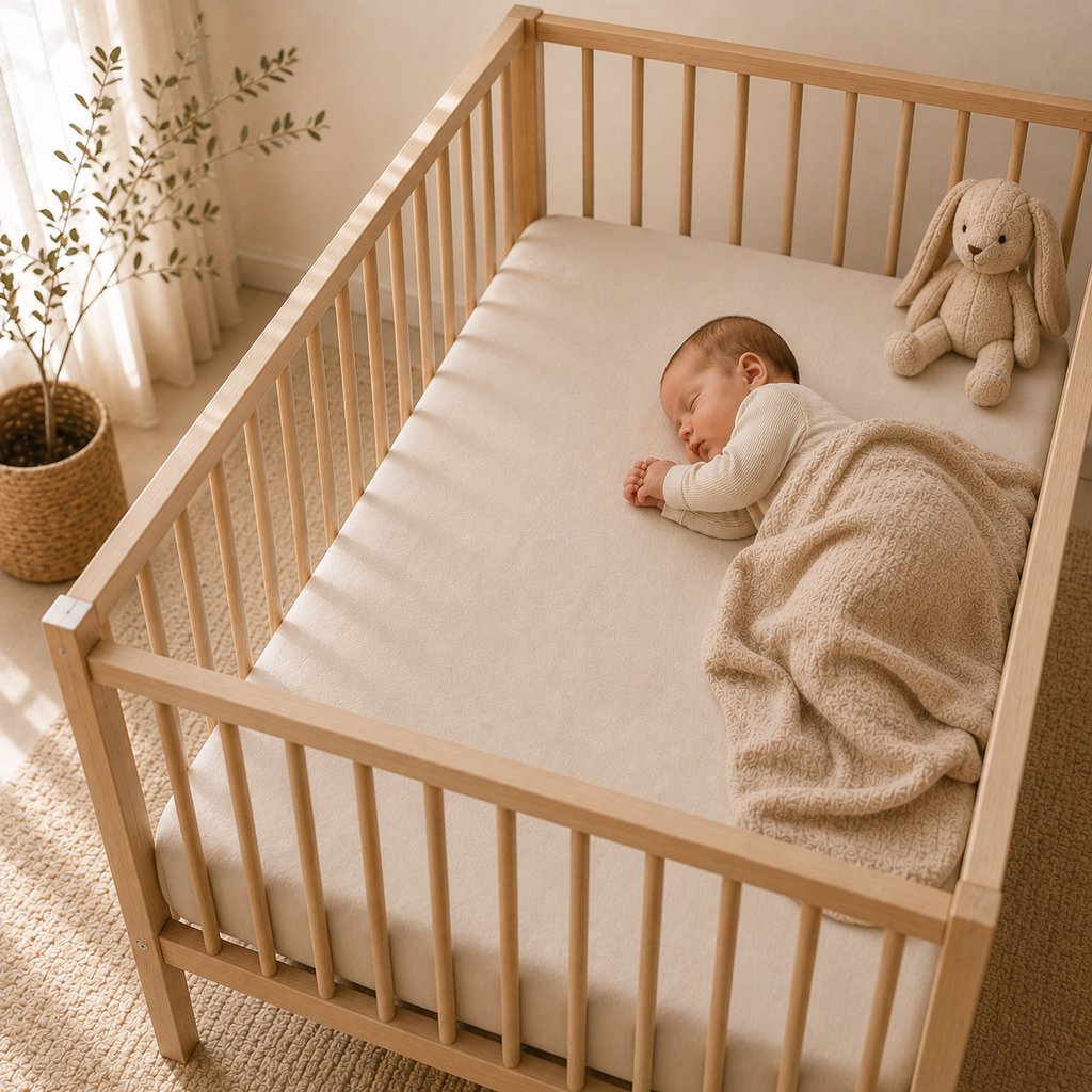 Sábana cuna impermeable Lyocell suave para bebé | Somnilux BabyCare